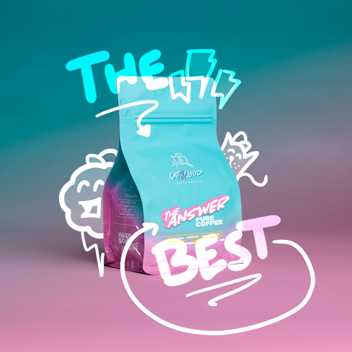 Cat & Cloud Coffee The Answer